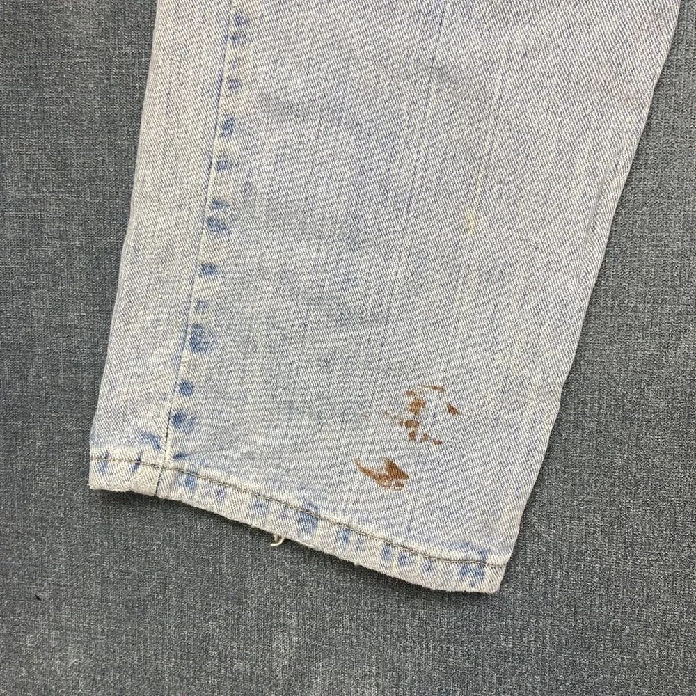 Wrangler Jeans Mens 36x32 Blue Denim Cotton Distressed Light Wash Regular Fit